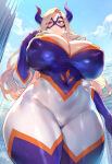 1girl ai_generated bodysuit curvy curvy_female long_hair mount_lady my_hero_academia yuu_takeyama