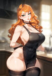 1girl ai_generated curvy curvy_female nude orange_hair pokemon pokemon_ss sonia_(pokemon)