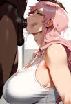 1girl affair ai_generated betrayal cheating dark-skinned_male disgrace disgusting final_fantasy final_fantasy_xiii netorare ntr out_of_character pink_hair unfaithful