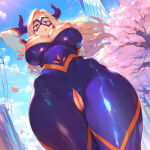 1girl ai_generated bodysuit curvy curvy_female long_hair mount_lady my_hero_academia yuu_takeyama