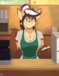 1girl big_breasts female fox furry gif