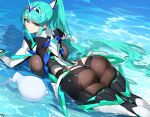 1girl ai_generated curvy curvy_female green_eyes green_hair long_hair pneuma_(xenoblade) xenoblade_(series) xenoblade_chronicles_2