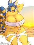 1girl ankha big_breasts cat female furry saasmimzarts