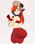 1girl 2d artist_name ass breasts choker christmas crossed_arms disney female_only freckles gravity_falls half-closed_eyes hat huge_ass human human_only humanoid jpeg light-skinned_female light_skin looking_at_viewer looking_back not_furry pale-skinned_female pale_skin pawg postblue98 red_hair redhead ribbon simple_background solid_color_background standing teasing thick_thighs thighs watermark wendy_corduroy wide_hips