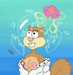 1girl anonymous_artist big_breasts bikini_top breasts female_focus female_only furry furry_only nickelodeon sandy_cheeks screenshot_edit shattered spongebob_squarepants squirrel tagme underwater