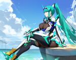 1girl ai_generated curvy curvy_female green_eyes green_hair long_hair pneuma_(xenoblade) xenoblade_(series) xenoblade_chronicles_2