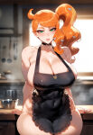 1girl ai_generated curvy curvy_female nude orange_hair pokemon pokemon_ss sonia_(pokemon)