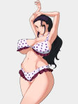 47_hard_(artist) absurd_res black_hair flower_in_hair one_piece swimsuit viola viola_(one_piece)