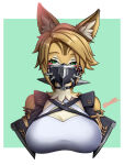 1girl big_breasts breasts brown_fur bust cat_ears cat_girl catgirl female_only front_view furry furry_female huge_breasts mask pulchra_(zenless_zone_zero) upper_body upper_body_only zenless_zone_zero zero130 zero130_(zero130rider/zero13010)