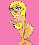 1girl 1girl big_ass blonde_hair breasts dakota dakota_(tdi) drawing erotic_painting fanart green_eyes lipstick makeup naked_female nipples nude nude nude_cartoons nude_female pawg pussy red_lips red_lipstick rule34draw tdi total_drama total_drama_island