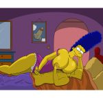 age_difference bart_simpson bed blue_hair breast_sucking breasts breasts_outside cfnm foreskin gif handjob huge_breasts incest larger_female lying marge_simpson milf mom_son mother's_duty mother_&_son mother_and_son night nightgown nipples nursing_handjob on_bed panties penis size_difference smaller_male strandvaskaren the_simpsons upskirt white_panties whoa_look_at_those_magumbos yellow_skin