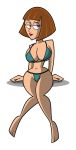  big_breasts bikini breasts brown_hair cartoon_milf cleavage danny_phantom javidluffy lipstick madeline_fenton milf purple_eyes red_lipstick short_hair solo wide_hips 