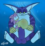 1girl amy_rose big_the_cat cat cub excito rosy_the_rascal sega sonic tagme underwater