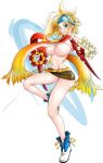  areolae big_breasts breasts daggers female final_fantasy final_fantasy_x final_fantasy_x-2 nipples rikku solo weapon witchking00 