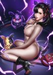 1girl ass female female_human high_heels high_resolution human liang_xing marnie_(pokemon) mary_(pokemon) naked_footwear nipples nude pokemon shoes very_high_resolution