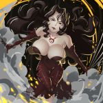  big_breasts black_hair breasts evil fullmetal_alchemist hair homunculus huge_breasts lust lust_(fullmetal_alchemist) red_dress tattoo 