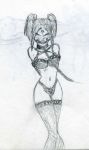  bondage bound face_paint monochrome rough_sketch ssx tagme zoe_(ssx) 