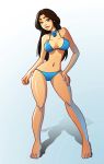  1girl alternate_costume avatar:_the_last_airbender bikini blue_eyes female_only full_body hagfish jordanmead_(artist) kya long_hair milf necklace solo solo_female 