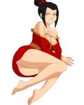 1girl ass avatar:_the_last_airbender azula black_hair blackangel014 breasts cleavage female_only panties pervyangel pink_panties ponytail shiny shiny_skin short_hair solo upskirt yellow_eyes