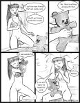 1_female 1_girl 1_human ass ay_papi ay_papi_5 bed bedroom bra comic female female_human female_only hair hairless_pussy human human_only indoors jab jabcomix julia_(ay_papi) labia long_hair monochrome mostly_nude no_panties pussy solo standing tagme teddy_bear teen twintails wet_pussy