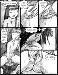 1girl ay_papi ay_papi_5 closed_eyes comic crouching jab jabcomix julia_(ay_papi) kneeling masturbation monochrome orgasm pussy sex_face spread_pussy spying tagme wet_pussy