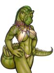  barbarian breasts commission female furry liz_(patpahootie) lizard_girl lizardbeth necklace original reptile scalie skimpy solo 