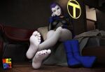  dc_comics feet foot foot_fetish foot_focus necdaz91 raven_(dc) soles teen_titans young_adult 