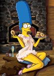 blue_hair donut marge_simpson playboy see-through the_simpsons yellow_skin