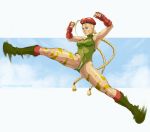  blonde_hair bloocarrot_(artist) braid cammy_white kick long_hair street_fighter 