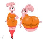  1girl anais_watterson ass big_ass furry huge_ass multiple_views the_amazing_world_of_gumball 