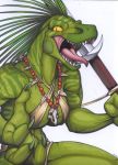  barbarian breasts cleavage commission female furry liz_(patpahootie) lizard_girl lizardbeth necklace original reptile scalie solo sword weapon 