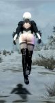  1girl flying huge_ass levitation magic nier:_automata skyrim yorha_no._2_type_b 