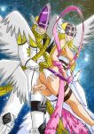 angel angewomon anus armor ass big_breasts blonde_hair bottomless breasts climax cum cum_inside digihentai digimon ejaculation erect_nipples fairy flying gloves grin hair headgear helmet high_heels interspecies long_hair looking_back magnaangemon mature moaning nipples no_panties nude penetration pussy pussy_juice ribbon shoes sideboob socks sword vaginal vaginal_penetration weapon wet white wings