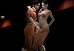 2girls 3d breasts chell erect_nipples hair jumpsuit left_4_dead multiple_girls navel nipples portal_(series) portal_(video_game) pubic_hair shy small_breasts topless undressing zoey