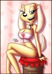 big_breasts blonde_hair blue_eyes bracelet brandy_and_mr._whiskers brandy_harrington breasts cleavage disney dog furry innocenttazlet panties pink_panties shiny smile tube_top underwear