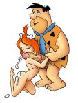 ass breasts cum cum_drip cum_on_ass ejaculation erection father_&_daughter fellatio fred_flintstone handjob incest nude oral pebbles_flintstone penis small_breasts the_flintstones