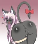 anus ass black cat furry happy horny neko nightmaredoom_(artist) nude nya original pussy simple slut solo