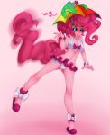  alligator equine female friendship_is_magic gummy gummy_(mlp) hair hasbro horse my_little_pony panties pink_background pink_hair pinkie_pie pinkie_pie_(mlp) pony reptile scalie skimpy slugbox solo twitching underwear 