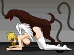 all_fours angel angel_girl angel_girl_x animated ass beastiality blonde_hair breasts cum cum_in_pussy cum_inside demon dog doggy_position from_behind gif halo koooon_soft nipples penis rape sex sideboob stockings thighhighs vaginal wings