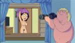 blackzacek bonnie_swanson chris_griffin completely_nude_female family_guy peeping_tom