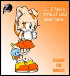 black_border border brown_eyes cheese_the_chao cream_the_rabbit embarrassing funny furry gloves panties panties_around_leg prank sega sonic text this_post_has_1_note underwear zetar02_(artist)