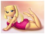  anthro bikini blonde_hair blue_eyes brandy_and_mr._whiskers brandy_harrington breasts cleavage disney dog furry innocenttazlet smile solo swimsuit 