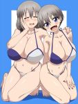 2_girls 2girls ass bikini female_only huge_ass huge_breasts milf thick_thighs thighs uzaki-chan_wa_asobitai! uzaki_hana uzaki_tsuki yuri