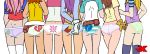  ass blonde_hair boots brown_hair digimon female frilly_panties green_panties hikari_yagami izumi_orimoto jeri_katou jk jk_(artist) kari_kamiya long_hair mimi_tachikawa miyako_inoue multicolored_hair orange_hair panties pink_hair pink_panties printed_panties purple_hair purple_panties rika_nonaka ruki_makino short_hair sora_takenouchi stockings striped striped_panties underwear white_panties yolei_inoue zoe_orimoto 