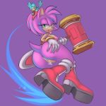 absurd_res amy_rose anthro anus ass avian big_ass bird boots bottomless bracelet breasts color cum female furry gloves green_eyes hairband hammer hedgehog high_res jewelry looking_back necklace nipples no_panties pink plump_labia pussy sega short_hair short_tail sif sif_(artist) smile solo sonic_(series) sweat_drop tail tongue tongue_out topless upskirt