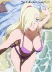  beach bikini blonde_hair blue_eyes ino_yamanaka naruto naruto_shippuden yaminokuni yaminokuni_(artist) 