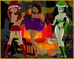 barefoot black_hair bonnie_rockwaller boots brown_hair christmas disney feet gagala green_eyes green_skin hat high_heels kim_possible kimberly_ann_possible long_hair naked_mole_rat red_hair redhead rodent rufus shego tan_skin