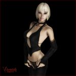  3d choker gauntlets panties undressing vaesark 