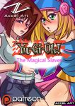 2_girls comic cover_page dark_magician_girl konami tea_gardner yu-gi-oh! yu-gi-oh!_duel_monsters yu-gi-oh!_the_magical_slaves_(comic)