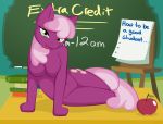  ... 2011 apple book cheerilee cheerilee_(mlp) cutie_mark english_text equine female female_only friendship_is_magic fruit furry green_eyes hair horse long_hair multicolored_hair my_little_pony pink_fur pink_hair pony tail teacher text whitmaverick 